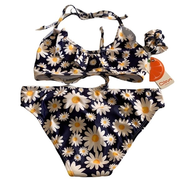 Citrus Swimwear New With Tags Novelty Daisy Flower Print Size 16 - Picture 1 of 14